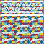 Custom Autism Supporter Awareness Puzzle Pieces Light Blue-White 3D Performance T-Shirt