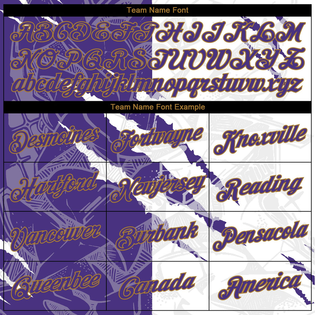 Custom Stitched Graffiti Pattern Purple-Old Gold 3D Sports Pullover Sweatshirt Hoodie