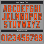 Custom Gray Orange-Black Performance T-Shirt