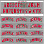 Custom Gray Red-Black Performance T-Shirt