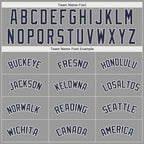 Custom Gray Navy-White Performance T-Shirt