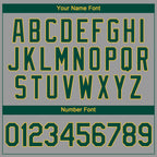 Custom Gray Green-Gold Performance T-Shirt