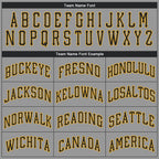 Custom Gray Black-Gold Performance T-Shirt