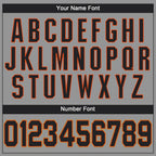 Custom Gray Black-Orange Performance T-Shirt
