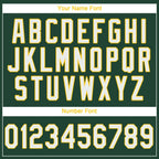 Custom Green White-Gold Performance T-Shirt