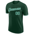 Custom Green Kelly Green-White Performance T-Shirt