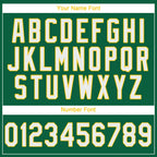 Custom Kelly Green White-Gold Performance T-Shirt