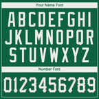 Custom Kelly Green White-Gray Performance T-Shirt