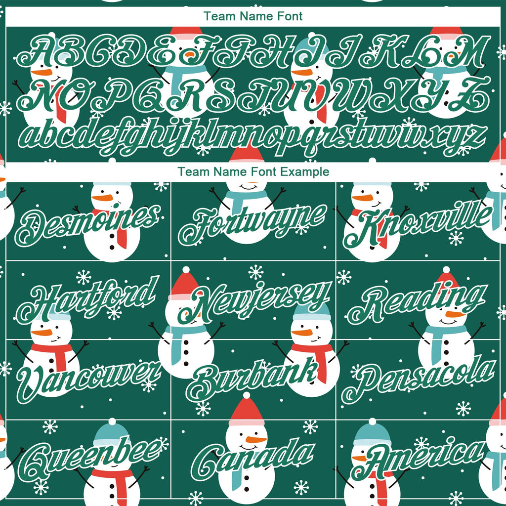 Custom Kelly Green Kelly Green-White Christmas 3D Performance T-Shirt