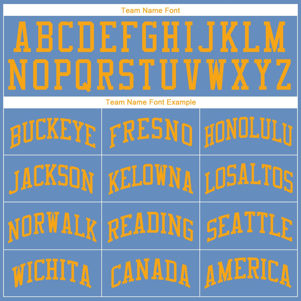 Custom Light Blue Gold Authentic Throwback Rib-Knit Baseball Jersey Shirt