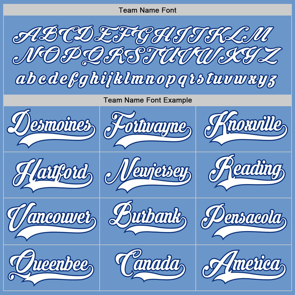 Custom Light Blue White-Royal Hockey Jersey