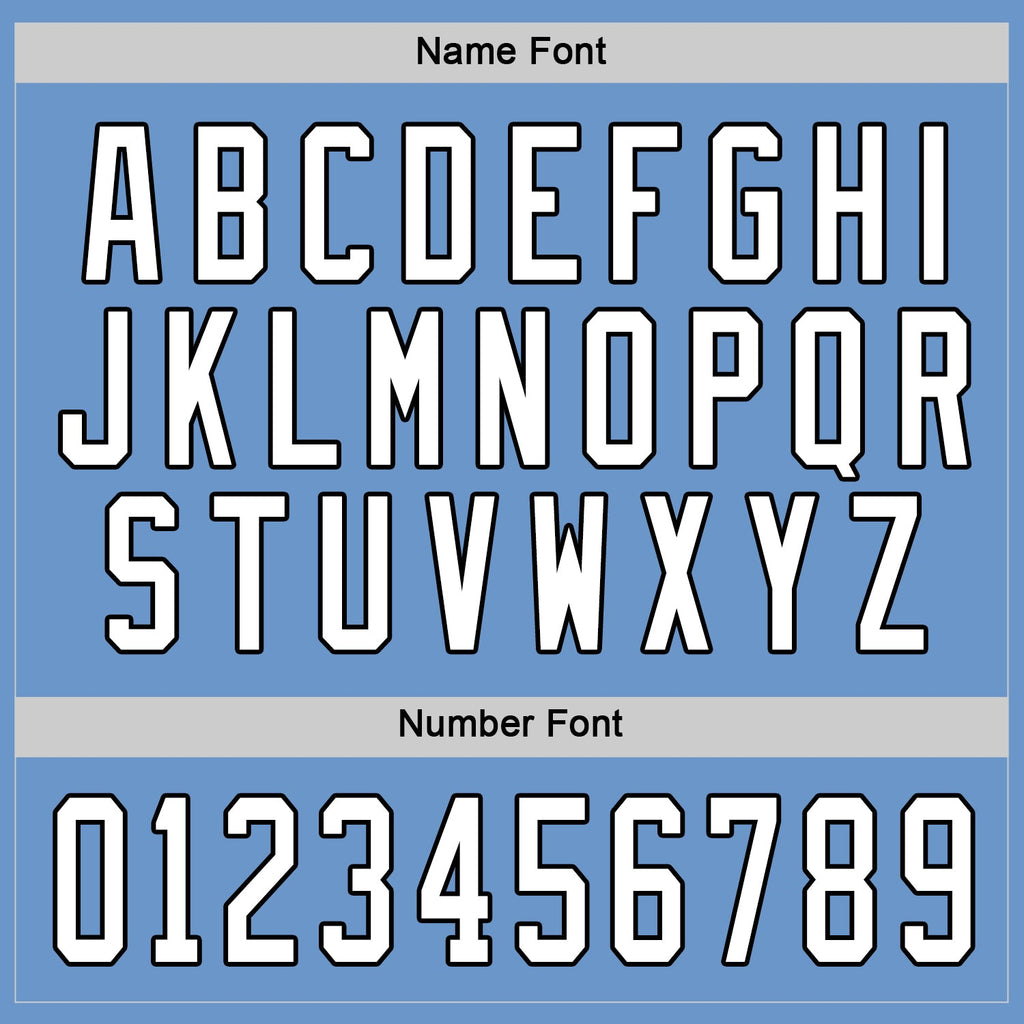 Custom Light Blue White-Black Hockey Jersey