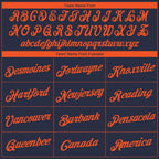 Custom Navy Orange Performance T-Shirt