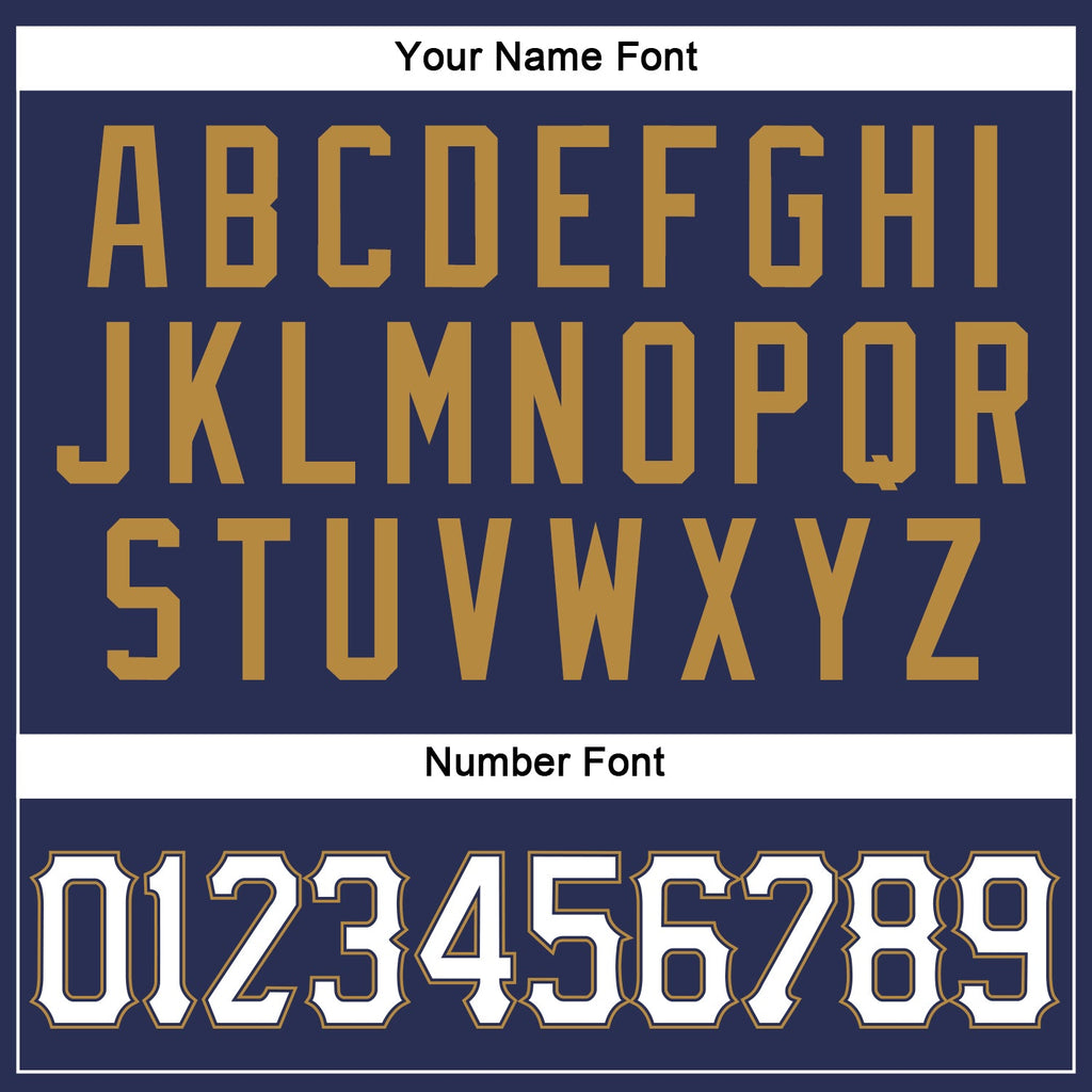 Custom Navy White-Old Gold Authentic Throwback Basketball Jersey