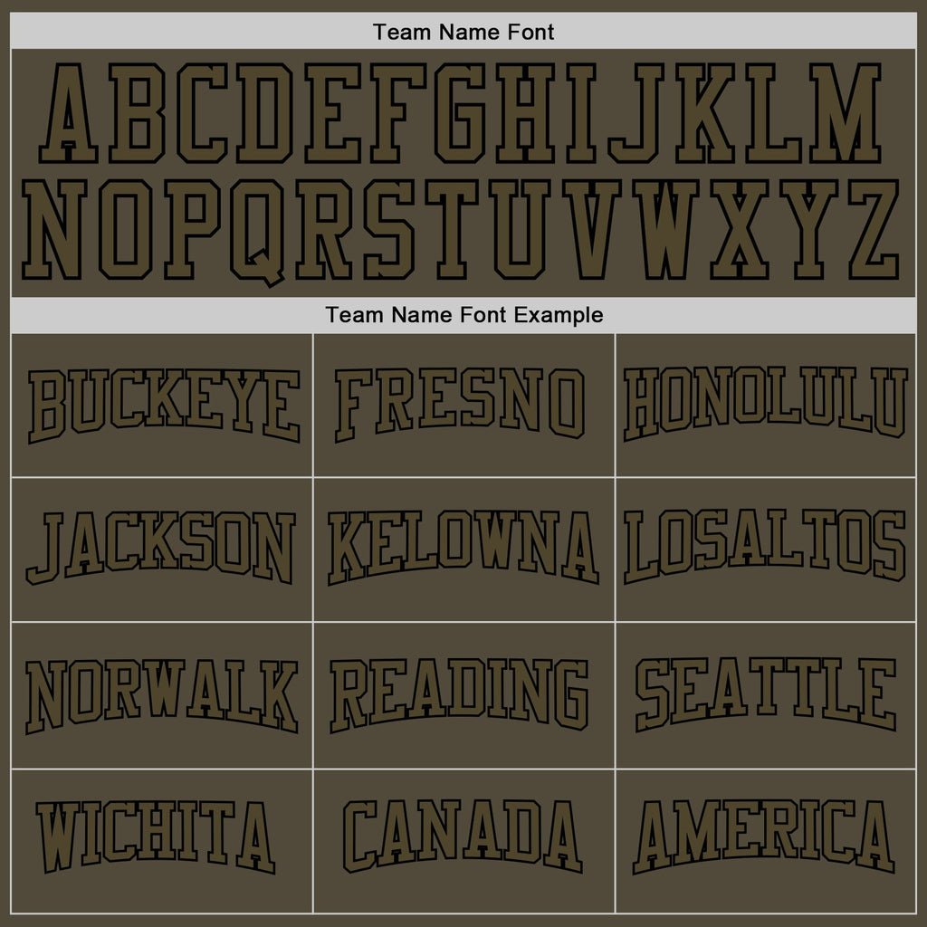 Custom Stitched Olive Olive-Black Sports Pullover Sweatshirt Salute To Service Hoodie