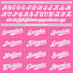 Custom Pink White Authentic Baseball Jersey