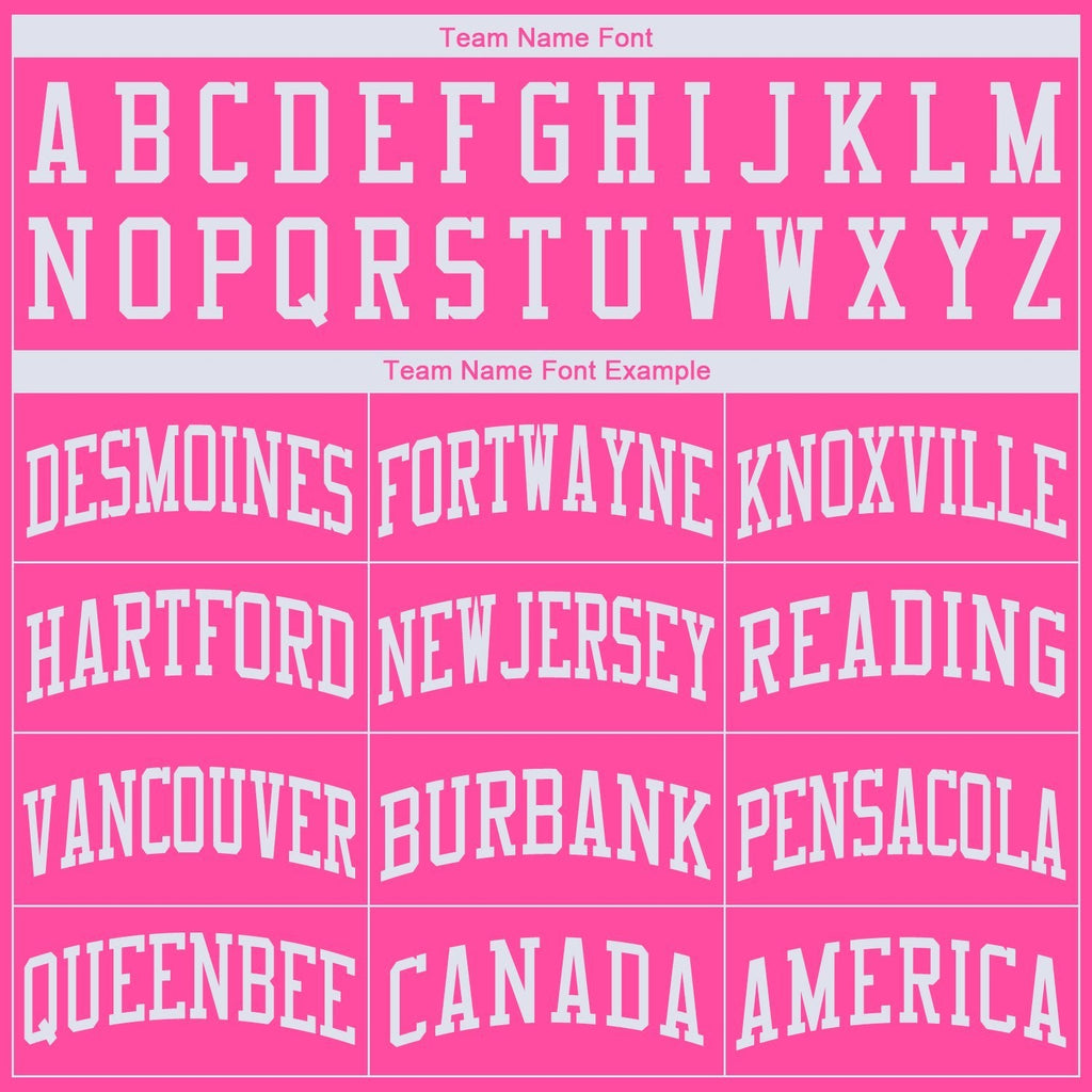 Custom Pink White Round Neck Basketball Jersey