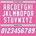 Custom Pink White-Light Blue Performance T-Shirt