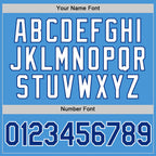 Custom Powder Blue Royal-White Performance T-Shirt