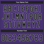 Custom Purple Black-Gray Performance T-Shirt