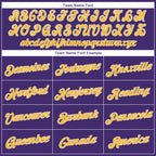Custom Purple Gold-White Performance T-Shirt