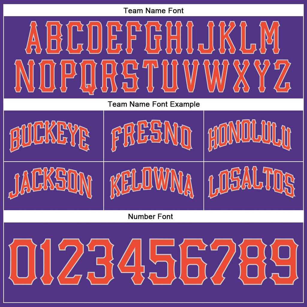 Custom Purple Orange-Gray Authentic Throwback Basketball Shorts