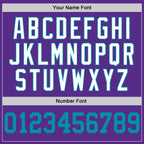 Custom Purple Teal-White Performance T-Shirt