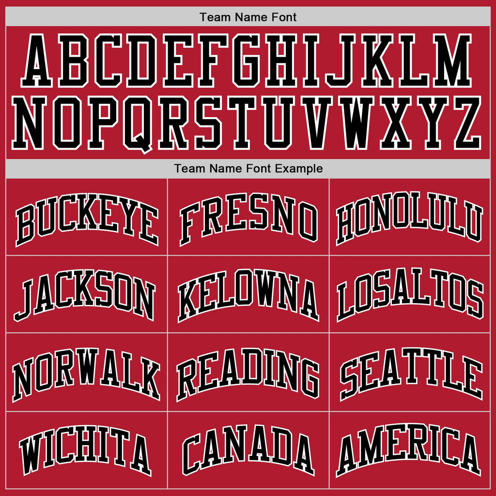 Custom Stitched Red Black-White Sports Pullover Sweatshirt Hoodie