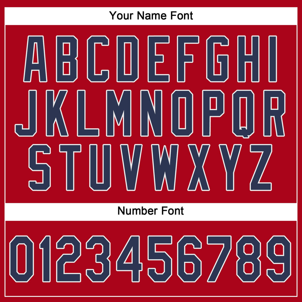 Custom Red Navy-White Performance T-Shirt
