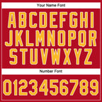 Custom Red Gold-White Performance T-Shirt