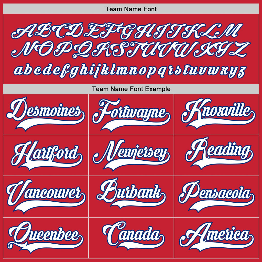 Custom Red White-Royal Hockey Jersey
