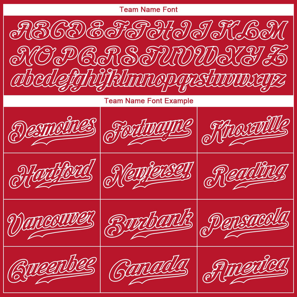 Custom Red Red-White Christmas 3D Authentic Baseball Jersey
