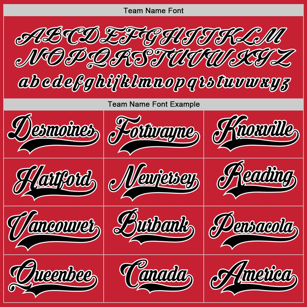 Custom Red Black-White Hockey Jersey