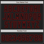 Custom White-Black Red Authentic Split Fashion Baseball Jersey