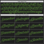 Custom White-Black Neon Green Authentic Split Fashion Baseball Jersey