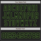 Custom White-Black Neon Green Authentic Split Fashion Baseball Jersey