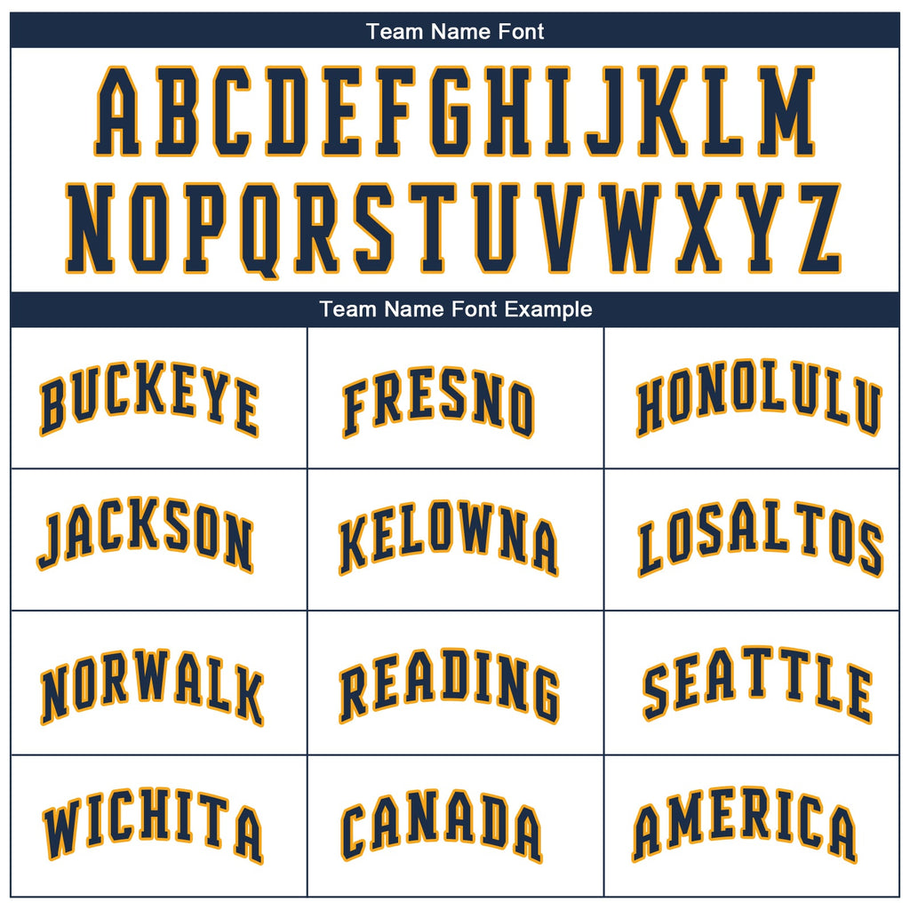Custom White Navy-Gold Performance T-Shirt