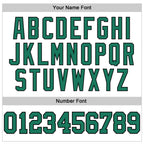 Custom White Kelly Green Pinstripe Kelly Green-Black Authentic Basketball Jersey